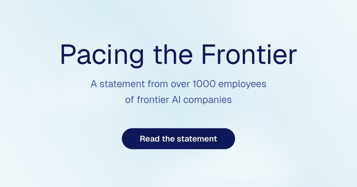 1,224 AI insiders just asked the US to do something the market can't