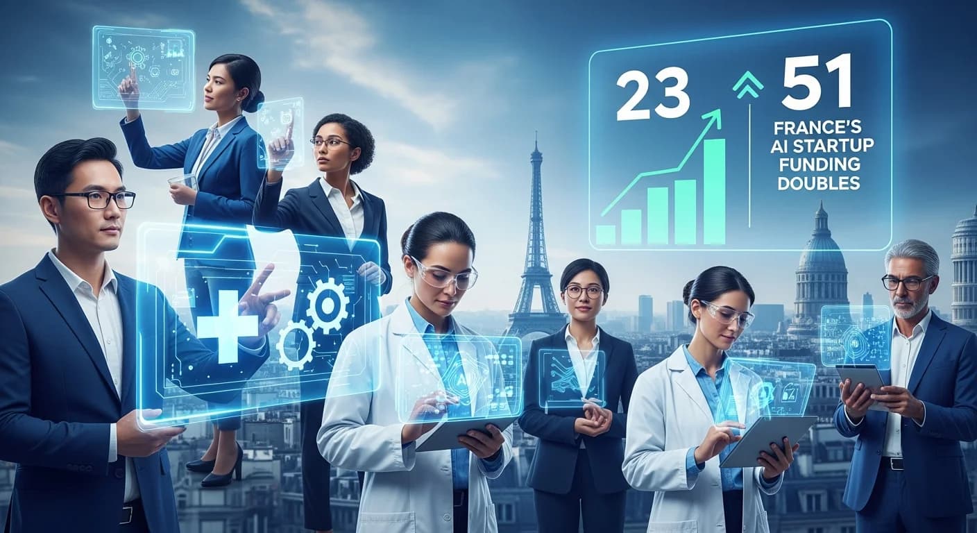 From 23 to 51: France's AI startup funding doubles as health and industry lead