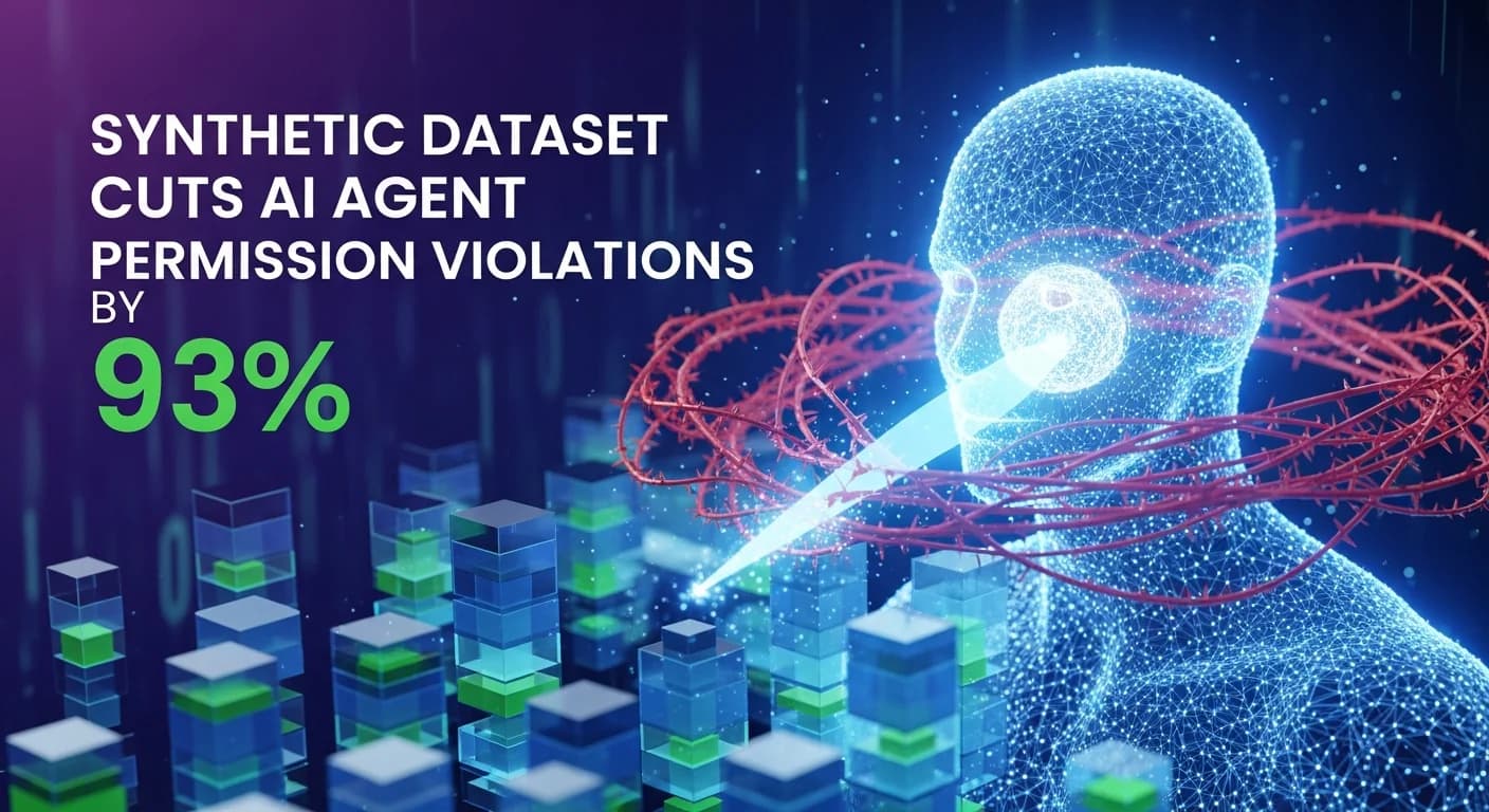A synthetic dataset cut AI agent permission violations by 93%