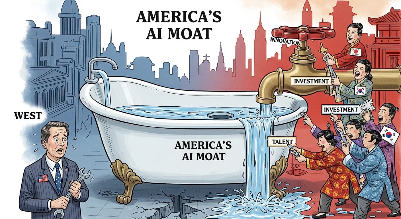 America's AI moat is draining and the East is turning the valve