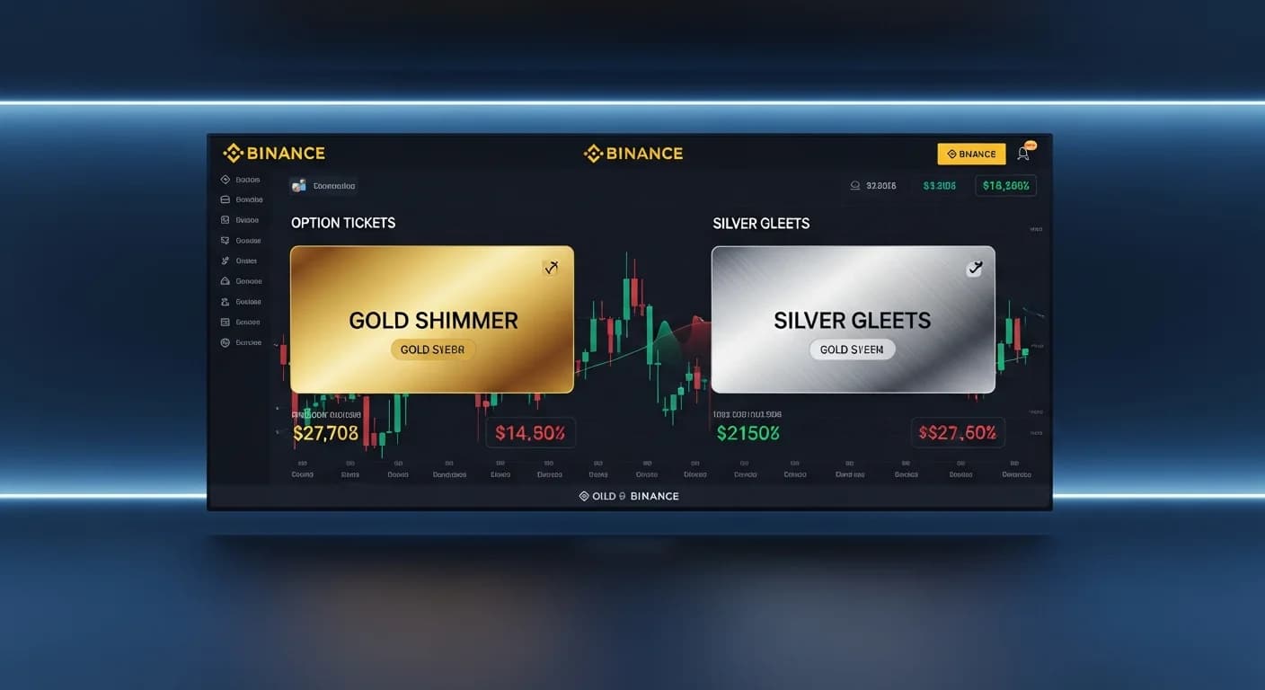Binance lists gold and silver options, pushing deeper into traditional finance