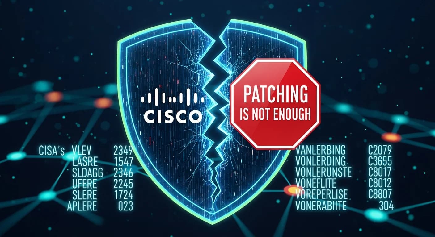 Cisco flaw on CISA's KEV list: patching is not enough anymore