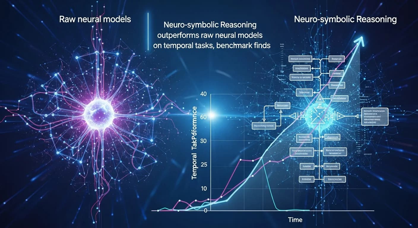 Neuro-symbolic reasoning outperforms raw neural models on temporal tasks, benchmark finds