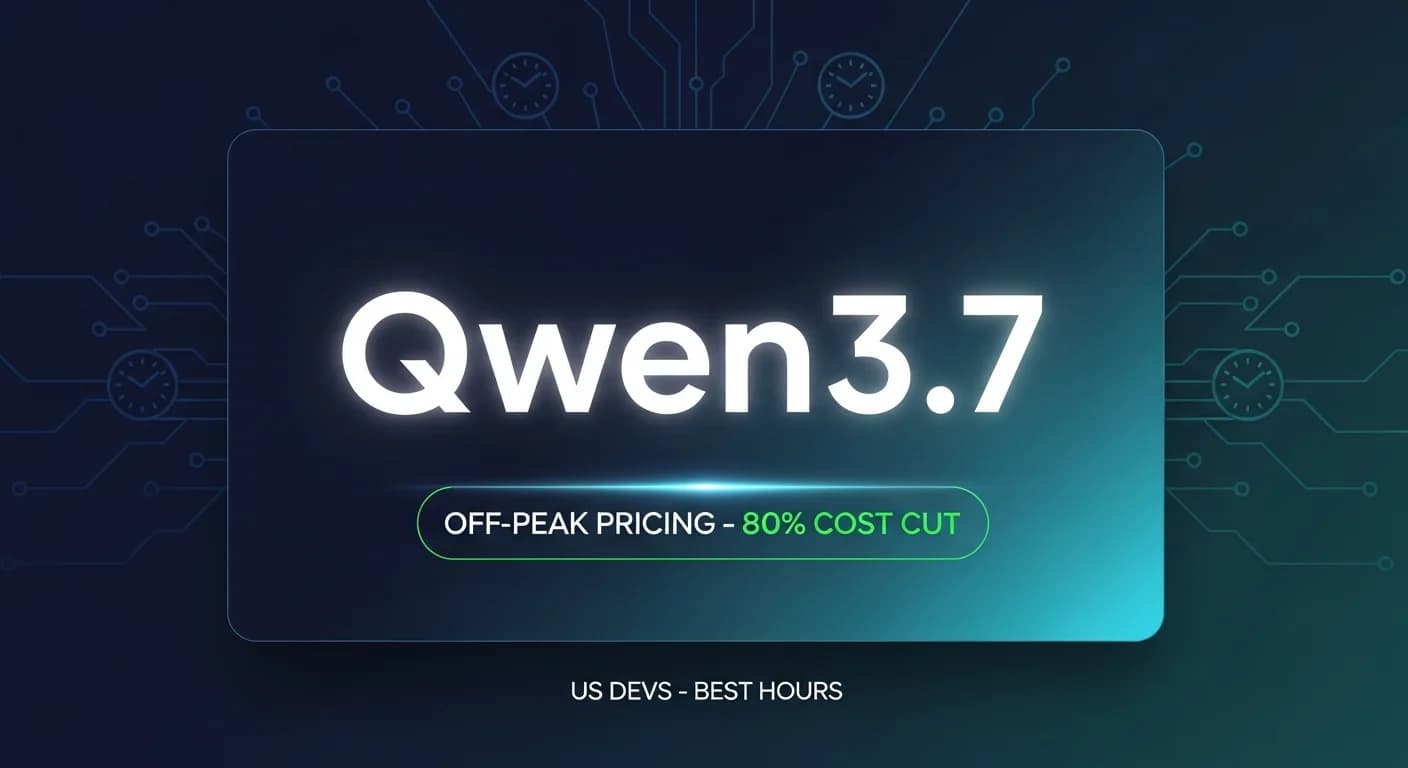 Qwen3.7's off-peak pricing cuts API costs by 80%, and US developers get the best hours