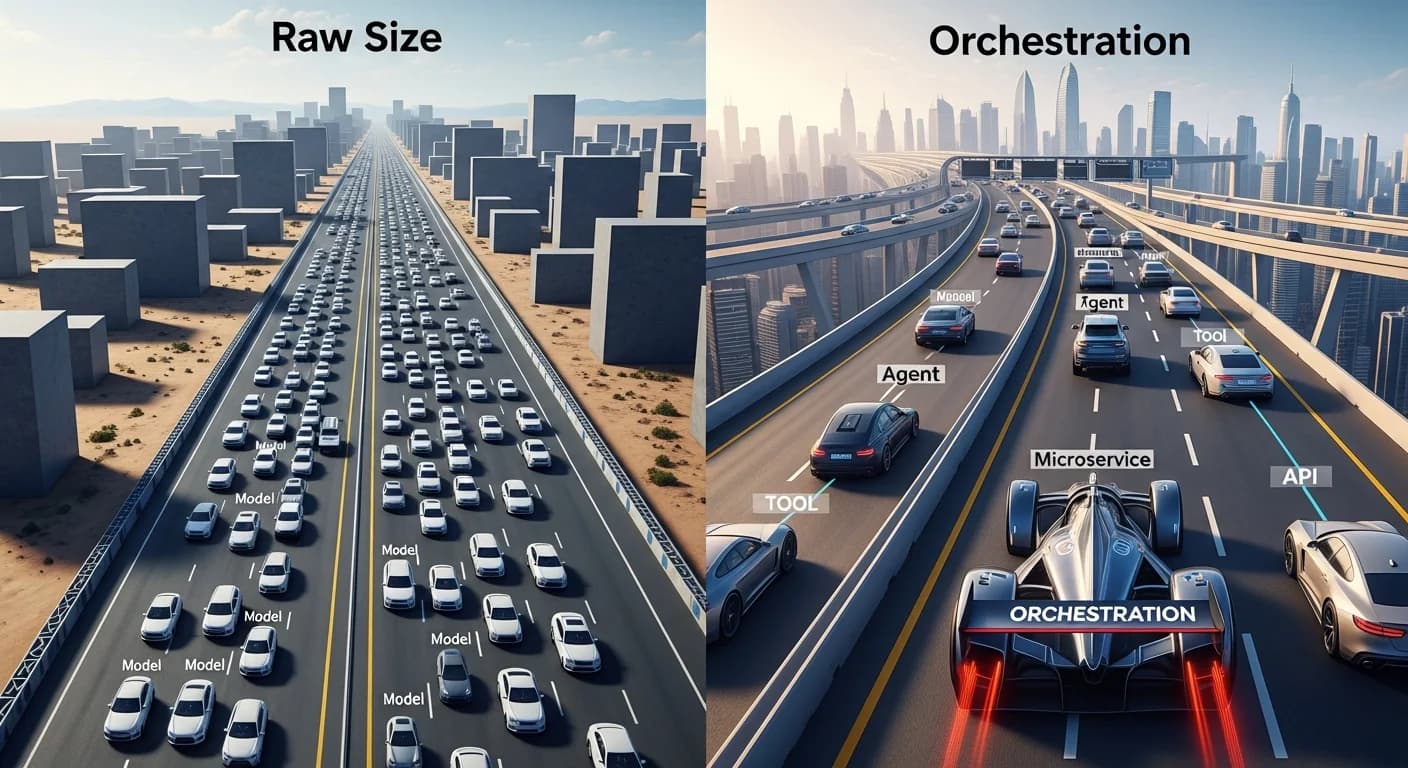 La course aux modèles a désormais une deuxième piste : l'orchestration l'emporte sur la taille brute