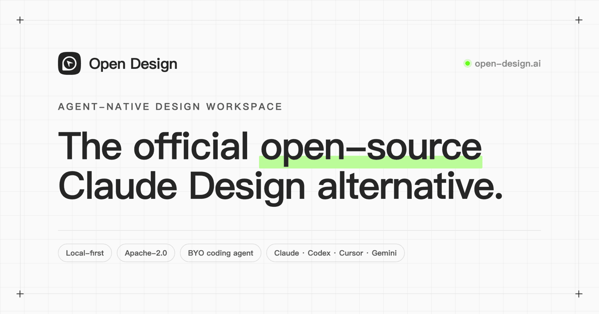 Open Design 从你自己的机器上向 Claude Design 发起挑战