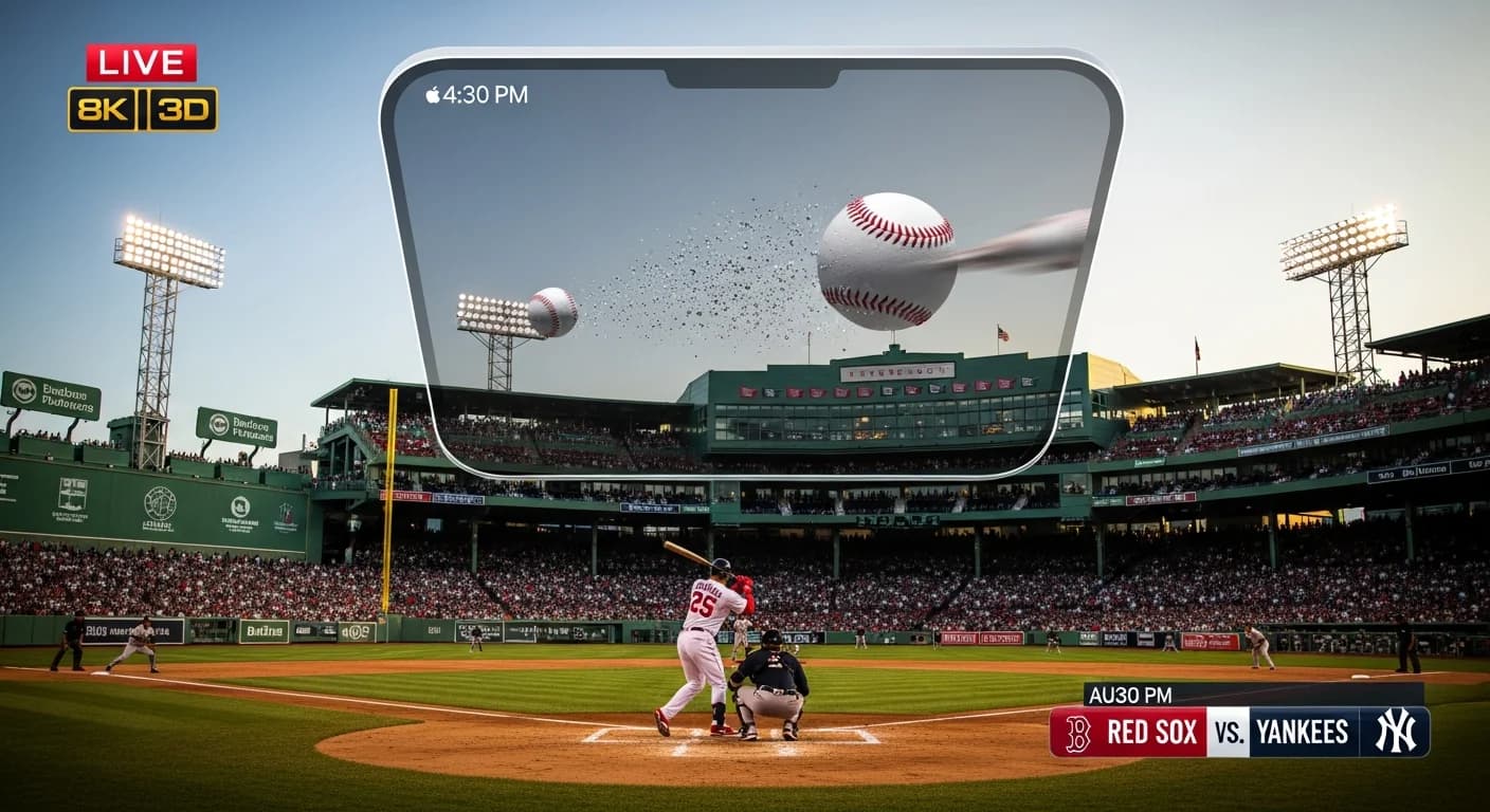 Le baseball en direct 8K 3D débarque sur Vision Pro le 28 août : Red Sox contre Yankees