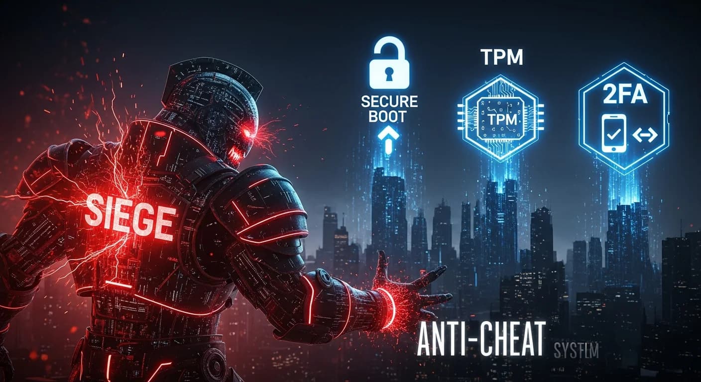 La plus grande offensive anti-triche de Siege depuis son lancement exige Secure Boot, TPM et 2FA