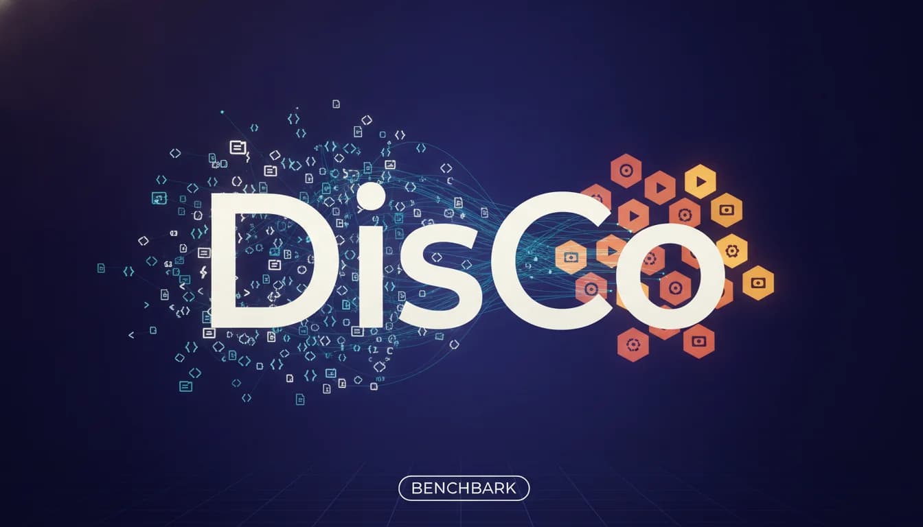 DisCo reports a 134.3% MLE-bench gain with its backbone held fixed