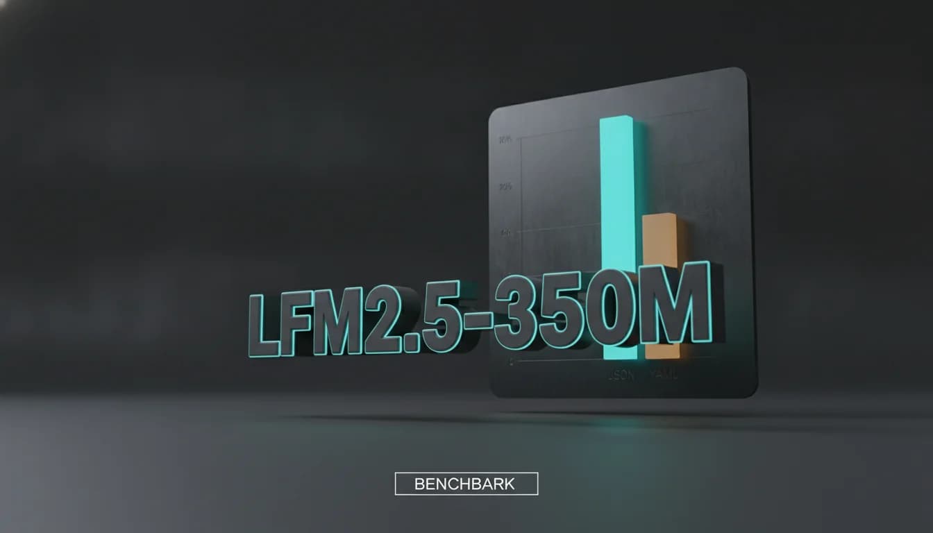 LFM2.5-350M gained 14 points on JSON. YAML barely budged