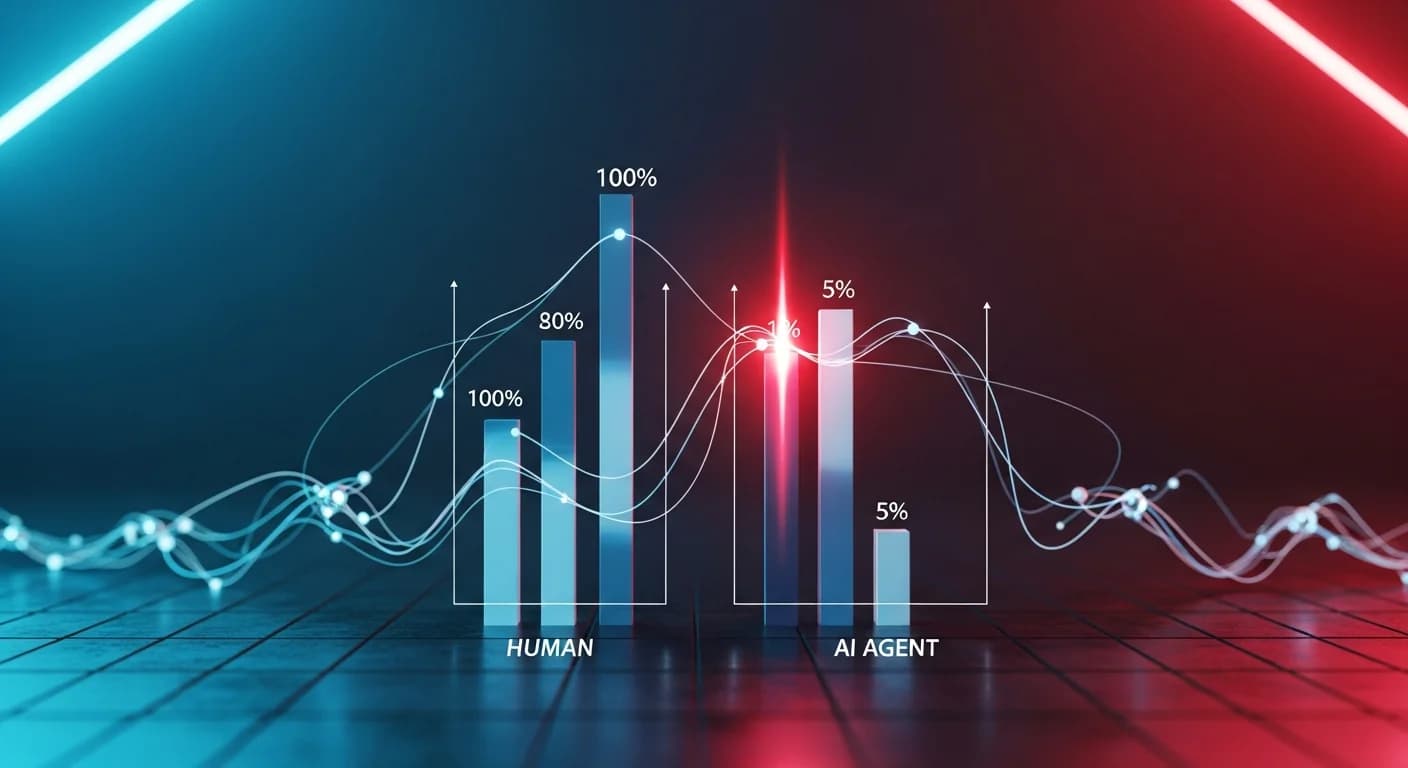 AI agents hit 49% on a test human experts pass at 95%. More compute won't fix it.