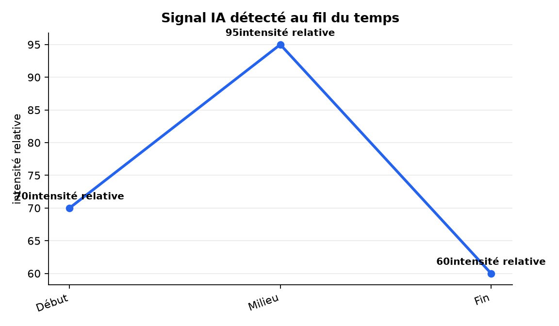 Graphique : Signal IA détecté au fil du temps