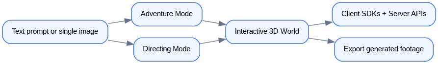 Schéma : HappyOyster Workflow: From Prompt to Interactive World