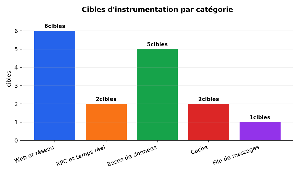 Graphique : Cibles d'instrumentation par catégorie