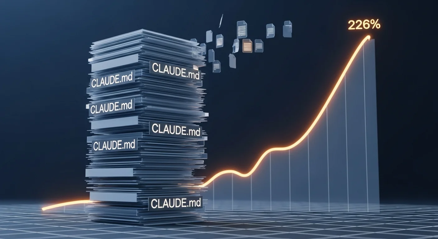 Catastrophic remembering: why CLAUDE.md files grow 226% and never shrink