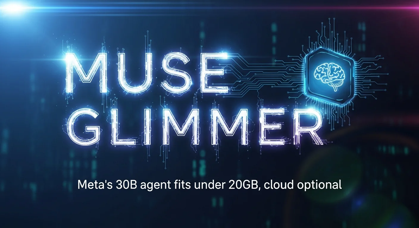 Muse Glimmer: Meta's 30B agent fits under 20GB, cloud optional