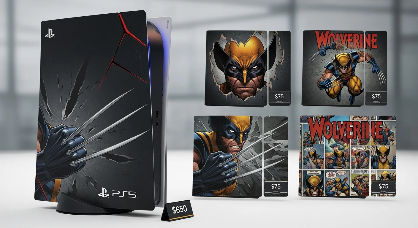 Sony's new Wolverine PS5 lineup: one $650 console, three $75 covers