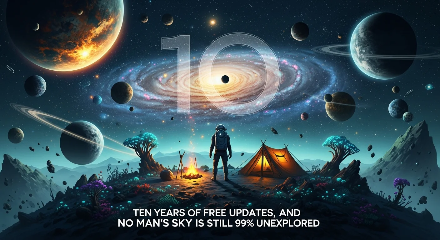 Ten years of free updates, and No Man's Sky is still 99% unexplored