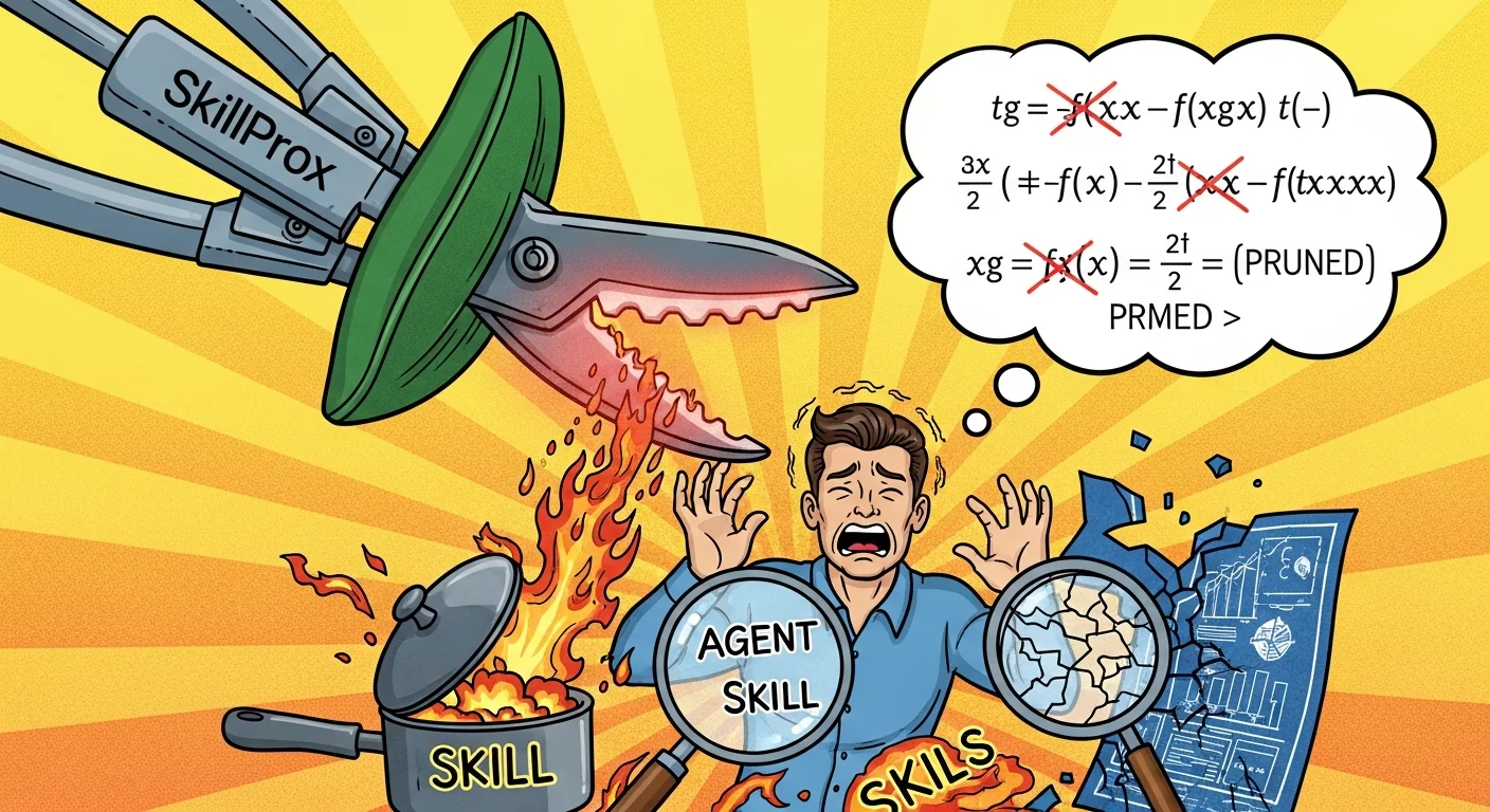 When agent skills backfire, SkillProx prunes them like gradient descent